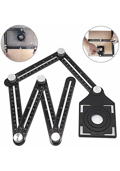 Rox Wood 0071 Çok Fonksiyonlu Delik Ayarlayıcı Şablon Cetveli