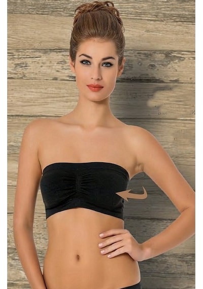 Miss Fit Pedli Büstiyer Dikişsiz Straplez Çıkarılabilir 11072