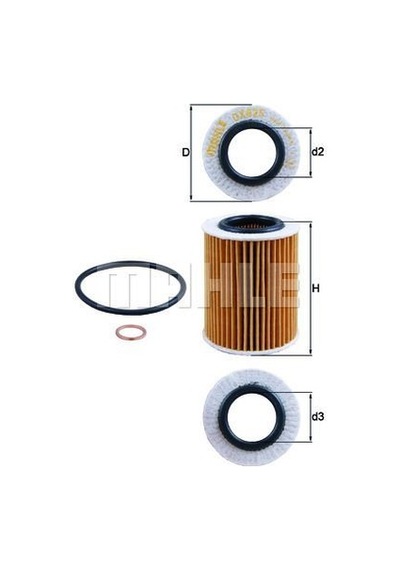 MAHLE OX825D YAĞ FİLTRESİ BMW 1 F20 F21 10- BMW 3 F30 F80 12-