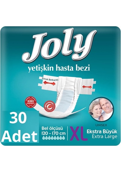 Joly Esnek Belbantlı XL (Extra Büyük Boy) Hasta Bezi 30'Lu