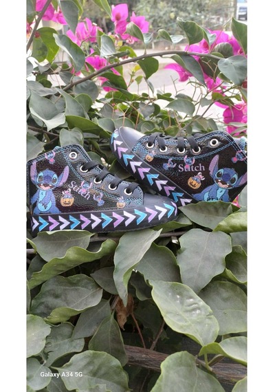 Scarpe Magiche Stitch Dijital Baskılı Kız Çocuk Ayakkabısı 31-35 Numara Arası Işıksızdır Siyah Scarpe Magiche Stitch Dijital Baskılı Kız Çocuk Ayakkabısı 31-35 Numara Arası Işıksızdır Siyah