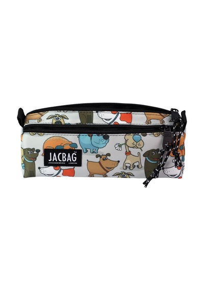 Jacbag Dual Prıme-çift Bölmeli Üçgen Tip Kalem Kutusu Dual Prime-neşeli Patiler renkli