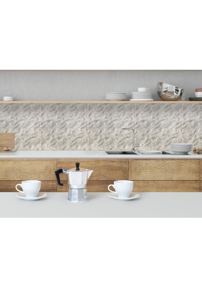 3 Boyutlu Duvar Paneli Kabartmalı Salon Desen Pvc 41x41 Cm/ 6 Adet /1 M² Mermer