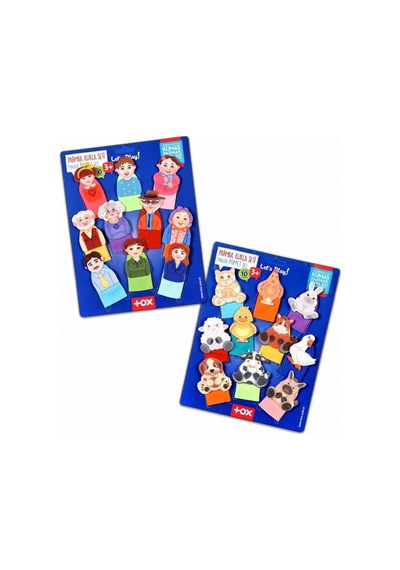 2 Set - 20 Parça Tox Evcil Hayvanlar Ve Aile Bireyleri Parmak Kukla T772 T752