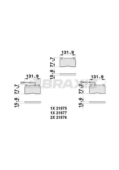 Fren Balatası - Alfa Romeo 166, 159, Giulietta, 156, Spider, Gt, Brera - Braxıs-ab0261 62823852