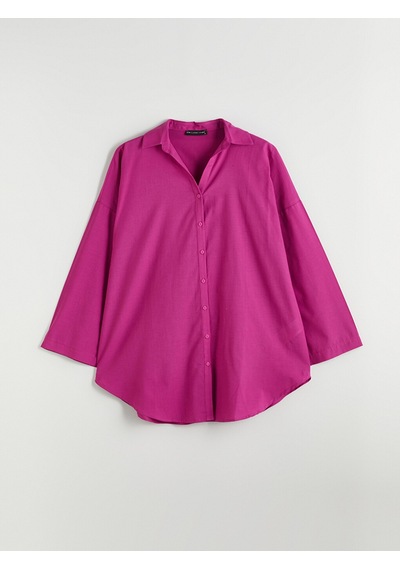 Lcwaıkıkı Classic Fuşya Oversize Kadın Gömlek Tunik