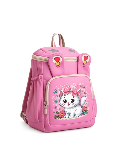 Ls-5170 Kız Çocuk Ana Okul Çantası Okul Çantası Pembe Gri