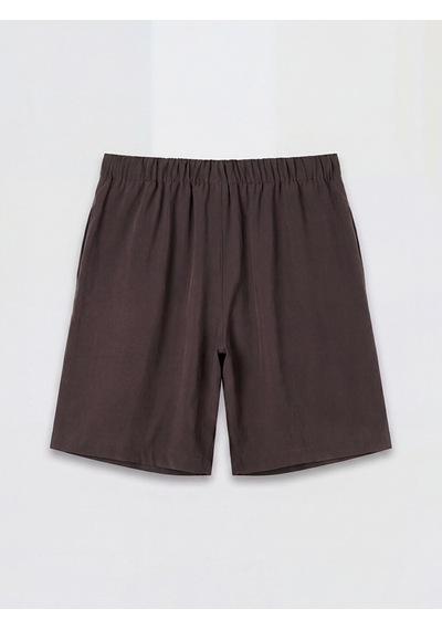 Lcw Everyday Kahverengi Modal Karışımlı Pileli Kadın Şort