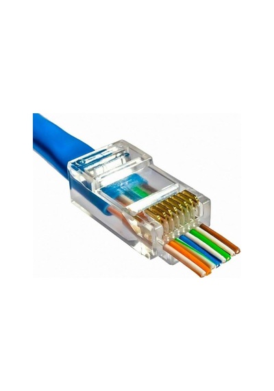Ez Rj45 Geçmeli Cat 6 Konnektör 1 Paket 100 Lü