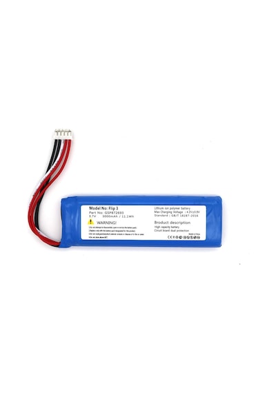 Sertec Jbl Flip 3 Uyumlu 3.7v 3000 Mah Soketli Batarya