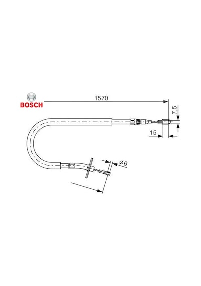 Fren Halatı Arka Sol Sprınter B904 96 06 1565mm/1390mm Bosch A9044200585