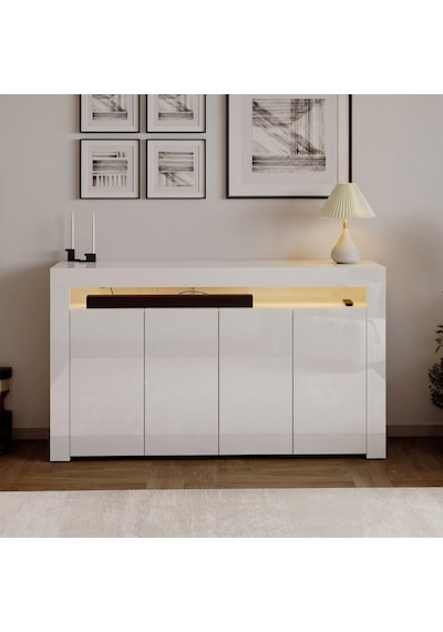 İnarch Dizayn Batı Led Işıklı Konsol Modern 4 Kapaklı Tv Konsolu - Tv Ünitesi Parlak Beyaz İnarch Dizayn Batı Led Işıklı Konsol Modern 4 Kapaklı Tv Konsolu - Tv Ünitesi Parlak Beyaz