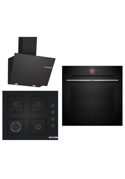 Bosch Black Deluxe HBG7341B1- POP6C6P31O 3D Fry  - DWK66PJ60T 3 Lü Ankastre Set 603