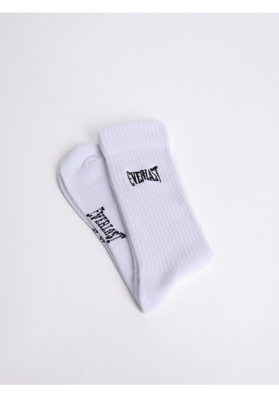 Everlast Logo Nakışlı 2'li Beyaz Çorap Beyaz
