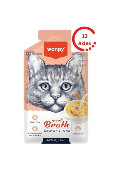 Somonlu Ve Ton Balıklı Kedi Çorbası 50 Gr X 12 Adet