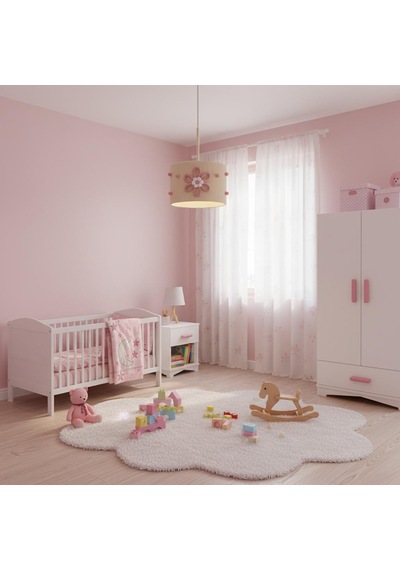 Makrome Ponpon Çocuk Avize Pembe