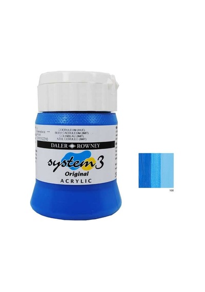 Daler Rowney System 3 Akrilik Boya 500Ml - Fluorescent Blue 100