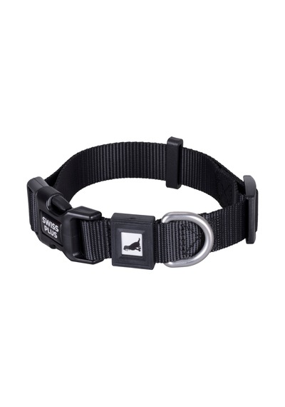 Swissplus Urban Paws Köpek Tasması Noir Black Ayarlanabilir, Dayanıklı, Hafif-20mm Siyah