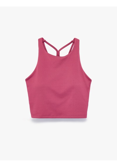 Koton Slim Fit Çapraz Sırt Askılı Sporcu Sütyeni Pembe 7wak30065nk Gülkurusu