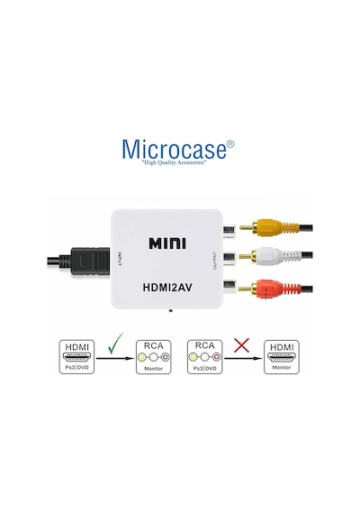 HDMI to RCA TOS AV Çevirici 1080P Mini HDMI2AV AL2665