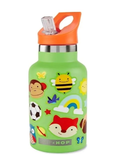 Skip Hop Spark Style Paslanmaz Çelik Stickerlı Suluk Yeşil 380ml Yeşil
