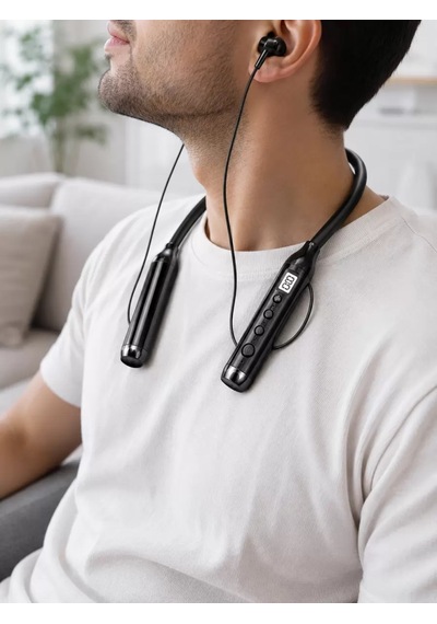 Uzun Kullanım Süreli Bluetooth Kulaklık Boyun Bantlı Mikrofonlu 600 Saat Müzik Süreli Ses Ve Çağrı K