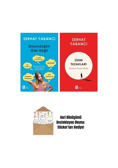 Zihin Tuzakları - Kendine Yardım Kitabı + Düşündüğün Gibi Değil + Okuma Sticker'ları