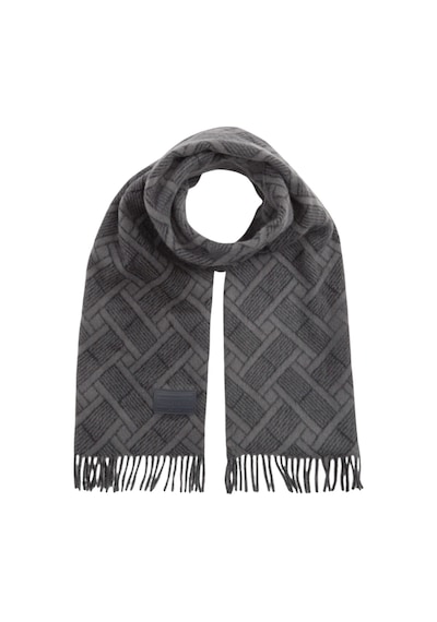 Tommy Hilfiger Th Flag Jacquard Scarf Erkek Siyah Atkı - Am0am14770