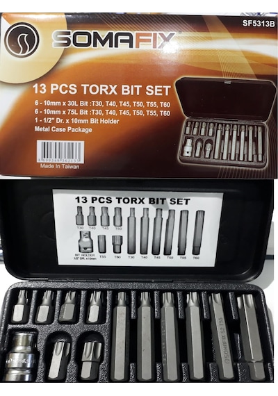 Somafıx 1/2"lokma Torx Bıt Set 6 Köşe13 Parça