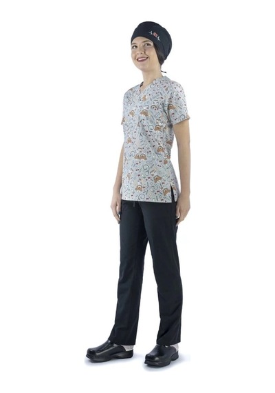 Zarf Yaka Desenli Üst - 3705 Doctor Ayıcık
