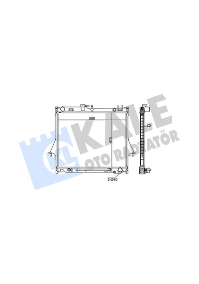 Kale 384300 Motor Su Radyatörü - Isuzu D-max 2002-2012 3.0 Ditd Dizel Otomatik Şanz. 8973333532 - 8973579000 - 8973630640 - 8973630660 - 8973678850