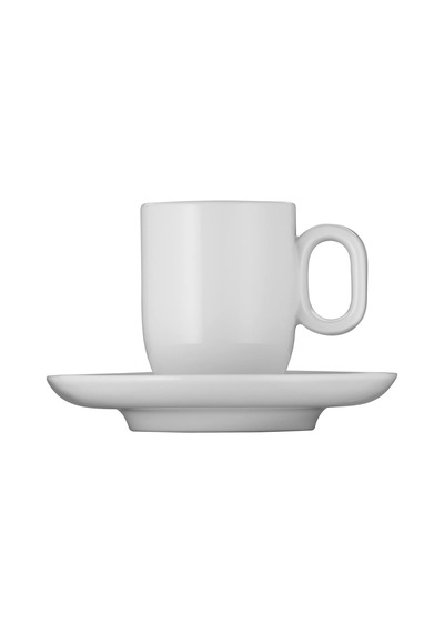 Barista 4 Parça Espresso Fincan Takımı, 2 Adet 60 Ml Espresso Fincanı Ve 2 Fincan Tabağı, Porselen, Bulaşık Makinesinde Yıkanabilir Çok Renkli