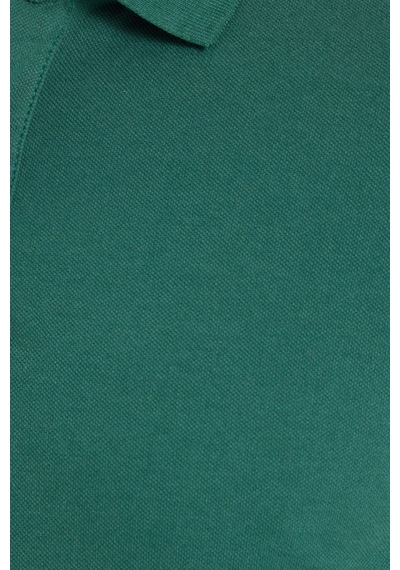 Tudors Erkek Slim Fit Dar Kesim Premium Seri %100 Pamuk Yumuşak Dokulu Merserize Yeşil Polo Yaka Tişört -50909