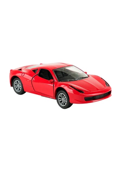 Die Cast Metal Sesli Ve Işıklı Çek Bırak Kırmızı Spor Araba