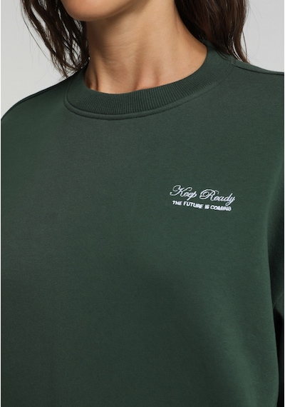Colin's Colins Regular Fit Yuvarlak Yaka Baskılı Kadın Yeşil Sweatshirt Cl1080748 Q1.v2 Gre Koyu Yeşil