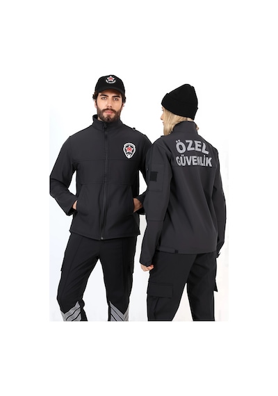 Yeni Tip Güvenlik Soft Shell Mont Siyah