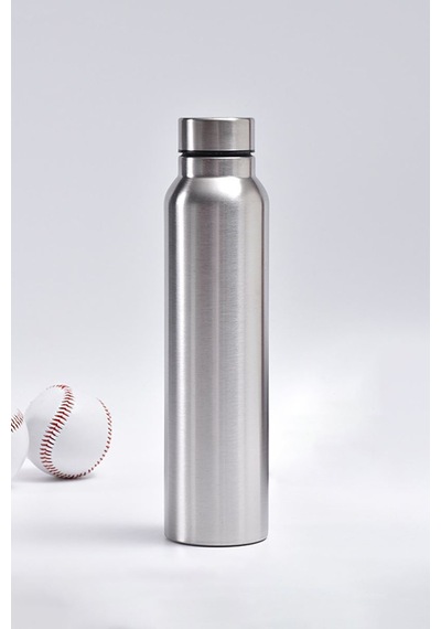 Çelik Gri 1000 ml Spor Matara Suluk cin907