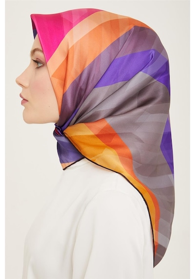 Armine Twill İpek Eşarp 24ya9137 34 - Desenli