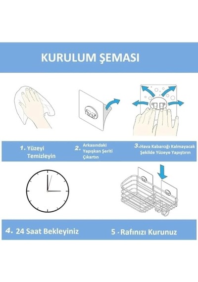 Tr Kendinden Yapışkanlı Askı 10'lu Set Güçlü Vakum Duvar Askısı, Su Geçirmez Banyo &amp Amp Mutfak Askıl Diğer