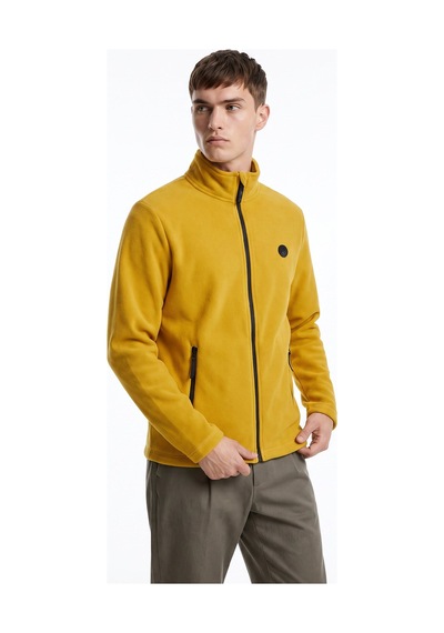 Discovery Expedition D5wm-swt3301 Sarı Dik Basic Erkek Polar Sweatshırt Hardal