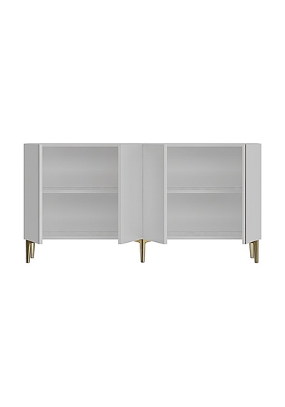 Ka1524bg Poli Konsol Ve Tv Sehpası Beyaz-gold 150cm