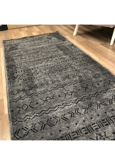 Hoom Rugs Prestij Eko 343 Antrasit Dekoratif Yıkanabilir Kilim