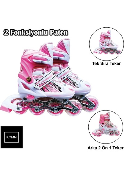 Avessa Işıklı Teker Çift Sıra Ayarlanabilir Paten İçerisinde Tek 001