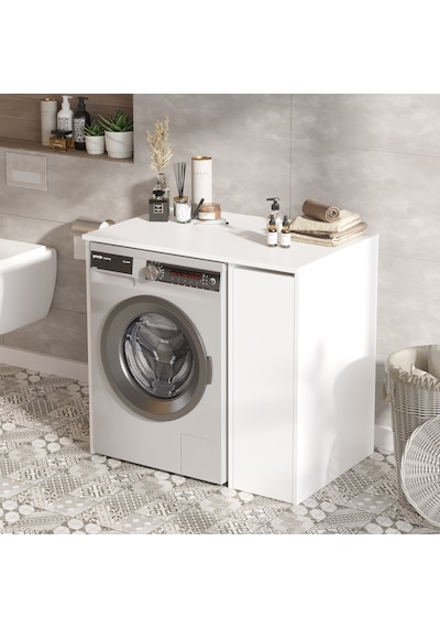 Robin Home Diana Çamaşır Makinesi Dolabı Çekmeceli Beyaz