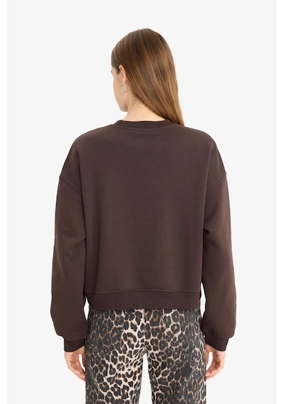 Defacto Kahverengi Kadın Sweatshirt D6645ax/bn192 Kahverengi