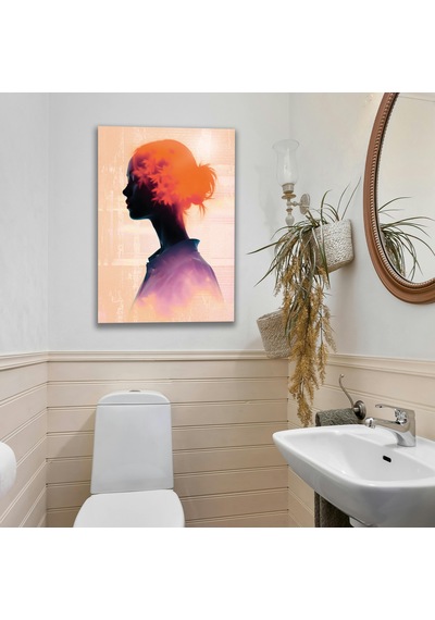 Tink Modern Dekoratif Tablo, Cam Görünümlü, Yapışkanlı, Kolay Montaj, Uv Baskılı Tt1011