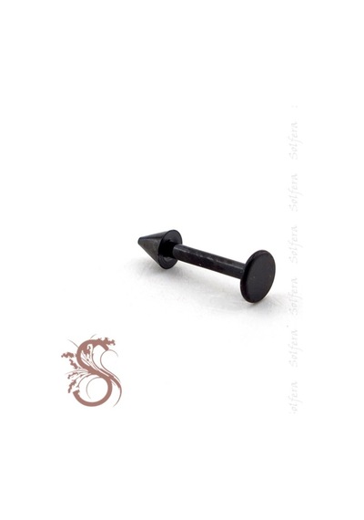 Solfera Vücut Piercing 11 Mm Siyah Renk Çene Dil P347 Siyah