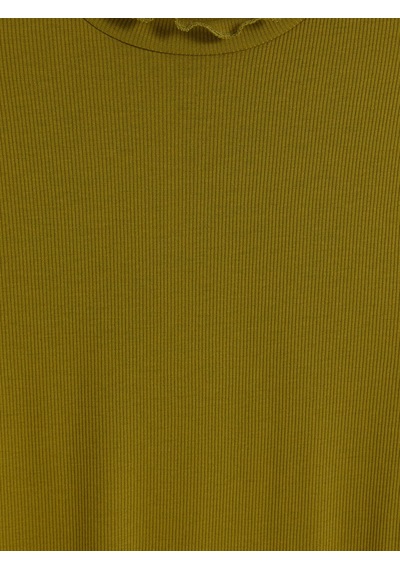 Lcw Modest Yeşil Dik Yaka Kadın Fitilli Body