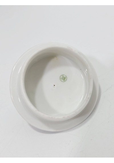 F. Legrand Limoges Çiçek Desenli Porselen Kapak 6,3cm Pembe