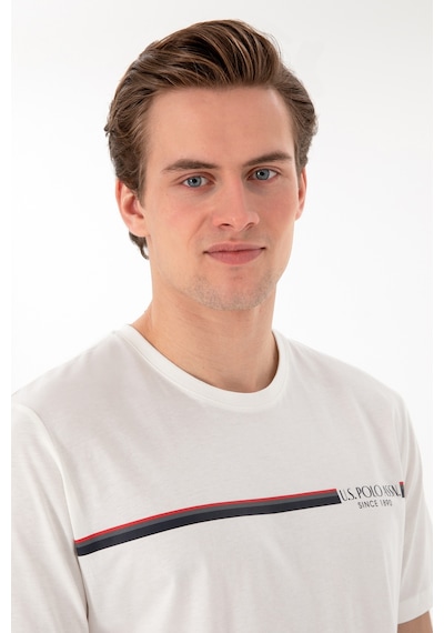 U.S. Polo Assn. Erkek Bisiklet Yaka Beyaz Pijama Takımı 50309174-VR013